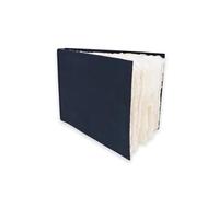 Artway Indigo - Libro di Schizzi in Carta di Cotone - A5 Paesaggio - 70 Facciate/35 Pagine di Carta di Cotone 100% Stracciata da 250gsm a Trama Media - 100% Fatto a Mano