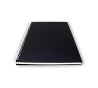 Artway Studio - Blocco da disegno formato A3, rilegatura a spirale, formato A3, formato verticale, 60 faccie/30 pagine di carta multimediale da 240 g/m², copertina rigida, colore: nero