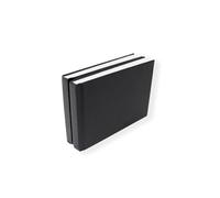Artway Studio - Blocco da disegno, formato A6, orizzontale, 100 facciate/50 pagine di carta da disegno da 170 g/m², copertina rigida nera (confezione doppia)
