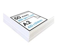 Artway Studio - Cartoncino bianco A2 - Ideale per presentazioni, esposizioni, montaggi e cartoncini - 300gsm - A2 (50 fogli)