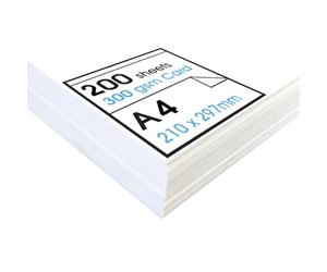 Artway Studio - Cartoncino bianco A4 - Ideale per presentazioni, esposizioni, montaggi e cartoncini - 300gsm - A4 (200 fogli)