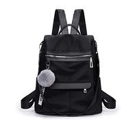 Artwell - Zaino antifurto da donna, in nylon, convertibile, alla moda, da viaggio, casual, colore: nero