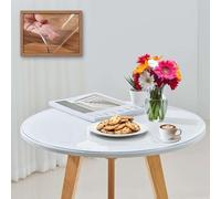 Artwelt Tovaglia Trasparente Rotonda, Pellicola Protettiva Impermeabile Lavabile per Tavolo, Resistente al Grasso, Pellicola per Tavoli Rotondi, Dimensione Personalizzata, Diametro 110cm