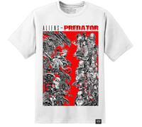 Artwork T-Shirt Aliens Vs Predator Yautja Xenomorph Weyland Yutani Nostromo Uomo