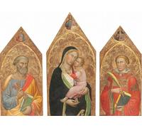 ARTXLXXBN Arte Murale Su Tela Poster Con Stampa La Dama y el Niño con la Bendición Cristo y los Santos Pedro Jiamess Abad Mayor y un Diácono Santo per la Decorazione Domestica dell'ufficio 60x90cm