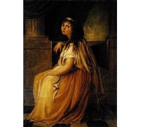 ARTXLXXBN Dipinti Famosi Arte Murale Su Tela Poster Con Stampa Dama disfrazada por sus 'actitudes griegas' de Angelica Kauffmann per la Decorazione Domestica dell'ufficio 60x90cm