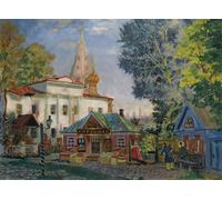 ARTXLXXBN Dipinti Famosi Arte Murale Su Tela Poster Con Stampa en la provincia por Boris Mikhailovich Kustodiev per la Decorazione Domestica dell'ufficio 60x90cm