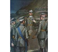 ARTXLXXBN Dipinti Famosi Arte Murale Su Tela Poster Con Stampa Meeting of D'annunzio and Generale Pittaluga by Tancredi Scarpelli per la Decorazione Domestica dell'ufficio 60x90cm