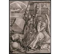 ARTXLXXBN Dipinti Famosi Arte Murale Su Tela Poster Con Stampa Melanconia di Albrecht Dürer per la Decorazione Domestica dell'ufficio 60x90cm