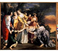 ARTXLXXBN Dipinti Famosi Arte Murale Su Tela Poster Con Stampa Moisés salva las aguas del Nilo de Orazio Gentileschi per la Decorazione Domestica dell'ufficio 60x90cm