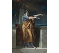 ARTXLXXBN Dipinti Famosi Arte Murale Su Tela Poster Con Stampa Polimnia musa de la elocuencia de Charles Meynier per la Decorazione Domestica dell'ufficio 60x90cm