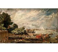 ARTXLXXBN Dipinti Famosi Arte Murale Su Tela Poster Con Stampa Puente de Waterloo desde arriba Whitehall Stairs de John Constable per la Decorazione Domestica dell'ufficio 60x90cm