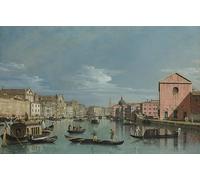 ARTXLXXBN Dipinti Famosi Arte Murale Su Tela Poster Con Stampa Tramos superiores de Venecia del Gran Canal frente a Santa Croce por Bernardo Bellotto per la Decorazione Domestica dell'ufficio 60x90cm