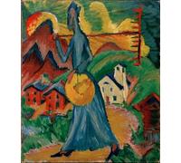 ARTXLXXBN Dipinti Famosi Arte Murale Su Tela Poster Con Stampa Vida alpina de Ernst Ludwig Kirchner per la Decorazione Domestica dell'ufficio 60x90cm