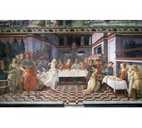ARTXLXXBN Dipinti Famosi Painting Quadri Tela Stampe Su Tela Animali Banquete o danza de Herodes de Filippino Lippi per Decorazioni per la Casa 60x90cm