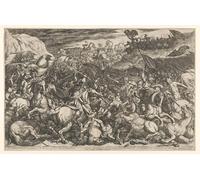 ARTXLXXBN Dipinti Famosi Painting Quadri Tela Stampe Su Tela Animali Batalla entre los israelitas y los amalecitas de Antonio Tempesta per Decorazioni per la Casa 60x90cm