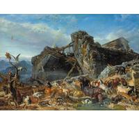 ARTXLXXBN Dipinti Famosi Painting Quadri Tela Stampe Su Tela Animali Después del diluvio la salida de los animales de Filippo Palizzi per Decorazioni per la Casa 60x90cm