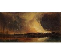 ARTXLXXBN Dipinti Famosi Painting Quadri Tela Stampe Su Tela Animali Disturbios de Bristol por el incendio de la nueva cárcel de Marsh por William Muller per Decorazioni per la Casa 60x90cm