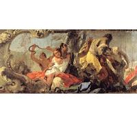 ARTXLXXBN Dipinti Famosi Painting Quadri Tela Stampe Su Tela Animali El Azote de las Serpientes de Battista Tiepolo per Decorazioni per la Casa 60x90cm