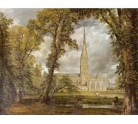 ARTXLXXBN Dipinti Famosi Painting Quadri Tela Stampe Su Tela Animali la Catedral de Salisbury vista desde el jardín de los obispos por John Constable per Decorazioni per la Casa 60x90cm