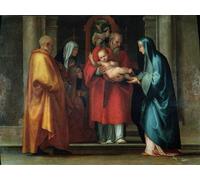 ARTXLXXBN Dipinti Famosi Painting Quadri Tela Stampe Su Tela Animali Presentación en el Templo de Fra Bartolommeo per Decorazioni per la Casa 60x90cm