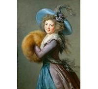 ARTXLXXBN Dipinti Famosi Painting Quadri Tela Stampe Su Tela Animali Retrato de Madame Molé Raymond por Louise Elisabeth Vigée Le Brun per Decorazioni per la Casa 60x90cm