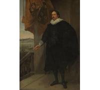 ARTXLXXBN Dipinti Famosi Painting Quadri Tela Stampe Su Tela Animali Retrato de un posiblemente Adriaan Van Der Borcht deVan Dyck per Decorazioni per la Casa 60x90cm