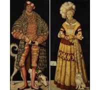 ARTXLXXBN Dipinti Famosi Painting Quadri Tela Stampe Su Tela Animali y anciana de Lucas Cranach el Viejo per Decorazioni per la Casa 60x90cm