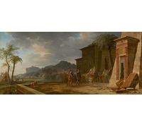 ARTXLXXBN Dipinti Famosi Poster Parete Quadri Murale Tela Alejandro en la tumba de Ciro elde Pierre Henri De Valenciennes per la Decorazione Della Parete 60x90cm