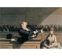 ARTXLXXBN Dipinti Famosi Poster Parete Quadri Murale Tela Avvocato della difesa di Honoré Daumier per la Decorazione Della Parete 60x90cm