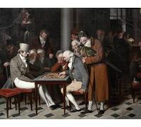 ARTXLXXBN Dipinti Famosi Poster Parete Quadri Murale Tela el interior de un café dice la fiesta de las damas en el Café Lamblin de Louis Leopold Boilly per la Decorazione Della Parete 60x90cm