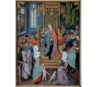 ARTXLXXBN Dipinti Famosi Poster Parete Quadri Murale Tela El juicio de Salomón Dos mujeres fingen ser la madre del mismo niño de Robinet Testard per la Decorazione Della Parete 60x90cm