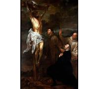 ARTXLXXBN Dipinti Famosi Poster Parete Quadri Murale Tela Francesco Orero adorando el crucifijo en presencia de san Francisco deVan Dyck per la Decorazione Della Parete 60x90cm