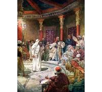 ARTXLXXBN Dipinti Famosi Poster Parete Quadri Murale Tela Jesús es interrogado por William Brassey Hole per la Decorazione Della Parete 60x90cm