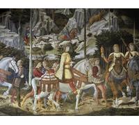 ARTXLXXBN Dipinti Famosi Poster Parete Quadri Murale Tela la Cabalgata de los Reyesese Magos de Benozzo Di Lese Di Sandro Gozzoli per la Decorazione Della Parete 60x90cm