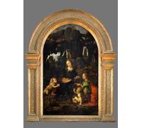 ARTXLXXBN Dipinti Famosi Poster Parete Quadri Murale Tela La dama Felsengrotten de Leonardo Da Vinci per la Decorazione Della Parete 60x90cm