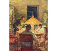 ARTXLXXBN Dipinti Famosi Poster Parete Quadri Murale Tela León Tolstoi con su familia de Leonid Osipovic Pasternak per la Decorazione Della Parete 60x90cm