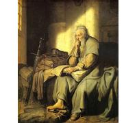 ARTXLXXBN Dipinti Famosi Poster Parete Quadri Murale Tela San Pablo en la cárcel de Rembrandt Van Rijn per la Decorazione Della Parete 60x90cm