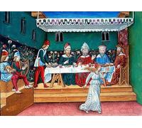 ARTXLXXBN Dipinti Famosi Stampa Immagini Quadri Moderni Art Durante el banquete de Herodes entrega la cabeza a Juan por Cristoforo De Predis per L'arredamento del Soggiorno 60x90cm