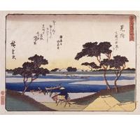 ARTXLXXBN Dipinti Famosi Stampa Immagini Quadri Moderni Art Estación Mitsuke por Utagawa Hiroshige per L'arredamento del Soggiorno 60x90cm