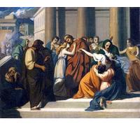 ARTXLXXBN Dipinti Famosi Stampa Immagini Quadri Moderni Art Estudio para Edipo se despide de Yocasta de Alexandre Cabanel per L'arredamento del Soggiorno 60x90cm