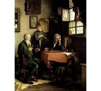 ARTXLXXBN Dipinti Famosi Stampa Immagini Quadri Moderni Art Jugando al ajedrez de Carl Maria Seyppel per L'arredamento del Soggiorno 60x90cm