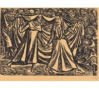 ARTXLXXBN Dipinti Famosi Stampa Immagini Quadri Moderni Art La Danza de la Muerte II de Ernst Barlach per L'arredamento del Soggiorno 60x90cm