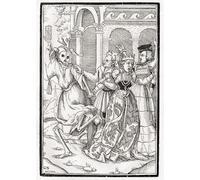 ARTXLXXBN Dipinti Famosi Stampa Immagini Quadri Moderni Art La muerte viene por la reina de Hans Holbein The Younger per L'arredamento del Soggiorno 60x90cm