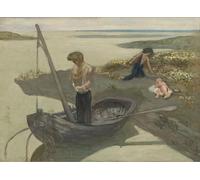 ARTXLXXBN Dipinti Famosi Stampa Immagini Quadri Moderni Art para el pobre pescador de Pierre Puvis De Chavannes per L'arredamento del Soggiorno 60x90cm
