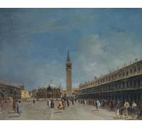 ARTXLXXBN Dipinti Famosi Stampa Immagini Quadri Moderni Art Piazza San Marco Late de Francesco Guardi per L'arredamento del Soggiorno 60x90cm
