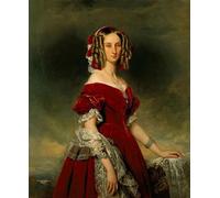 ARTXLXXBN Dipinti Famosi Stampa Immagini Quadri Moderni Art Retrato de Luisa de Orleans Reina de los Belgas por Xaver Winterhalter per L'arredamento del Soggiorno 60x90cm