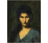 ARTXLXXBN Dipinti Famosi Stampa Immagini Quadri Moderni Art Retrato de una mujerde Jean jacques Henner per L'arredamento del Soggiorno 60x90cm