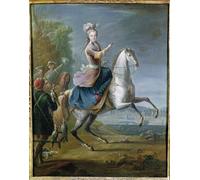 ARTXLXXBN Dipinti Famosi Stampa Immagini Quadri Moderni Art Retrato ecuestre de Maria Leszczynska por Jean Baptiste per L'arredamento del Soggiorno 60x90cm