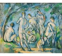 ARTXLXXBN Dipinti Famosi Stampa Immagini Quadri Moderni Art Sept Baigneurs de Paul Cézanne per L'arredamento del Soggiorno 60x90cm